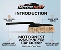 MotorNest Premium Wax-Infused Microfiber Car Duster | Scratch-Free Dust Cleaning