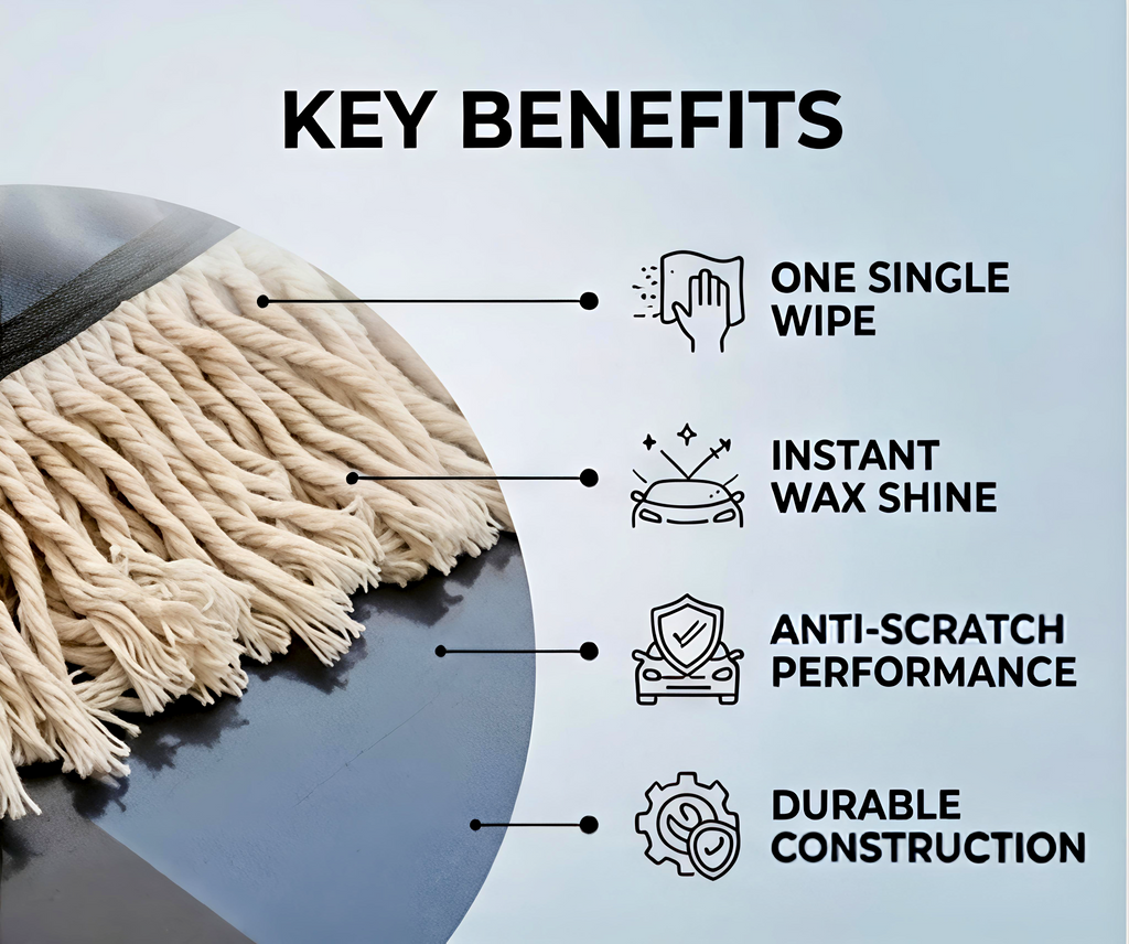MotorNest Premium Wax-Infused Microfiber Car Duster | Scratch-Free Dust Cleaning