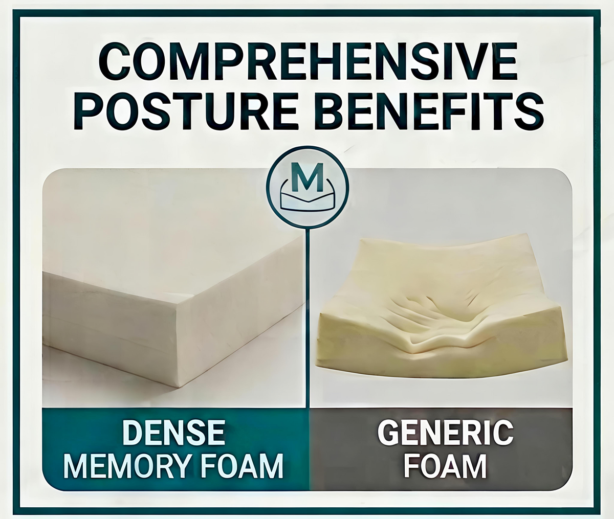 MotorNest Ergonomic Memory Foam Hip Support Cushion for Car, Office & Home